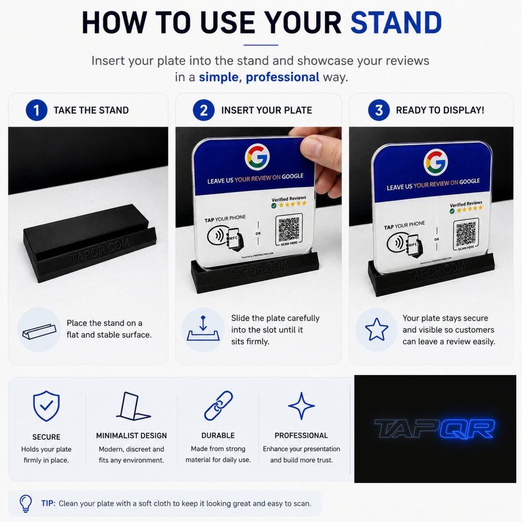 TapQR Plate Stand